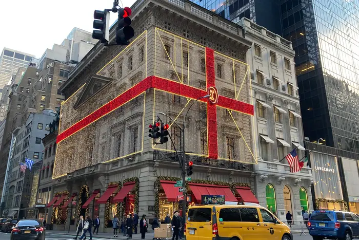 a gift-wrapped store in Midtown